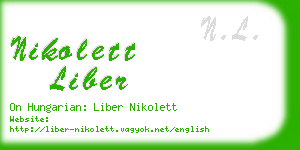 nikolett liber business card